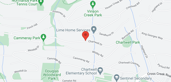 map of 1402 CHARTWELL DRIVE